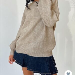 Princess Polly Tan Crew Neck Sweater